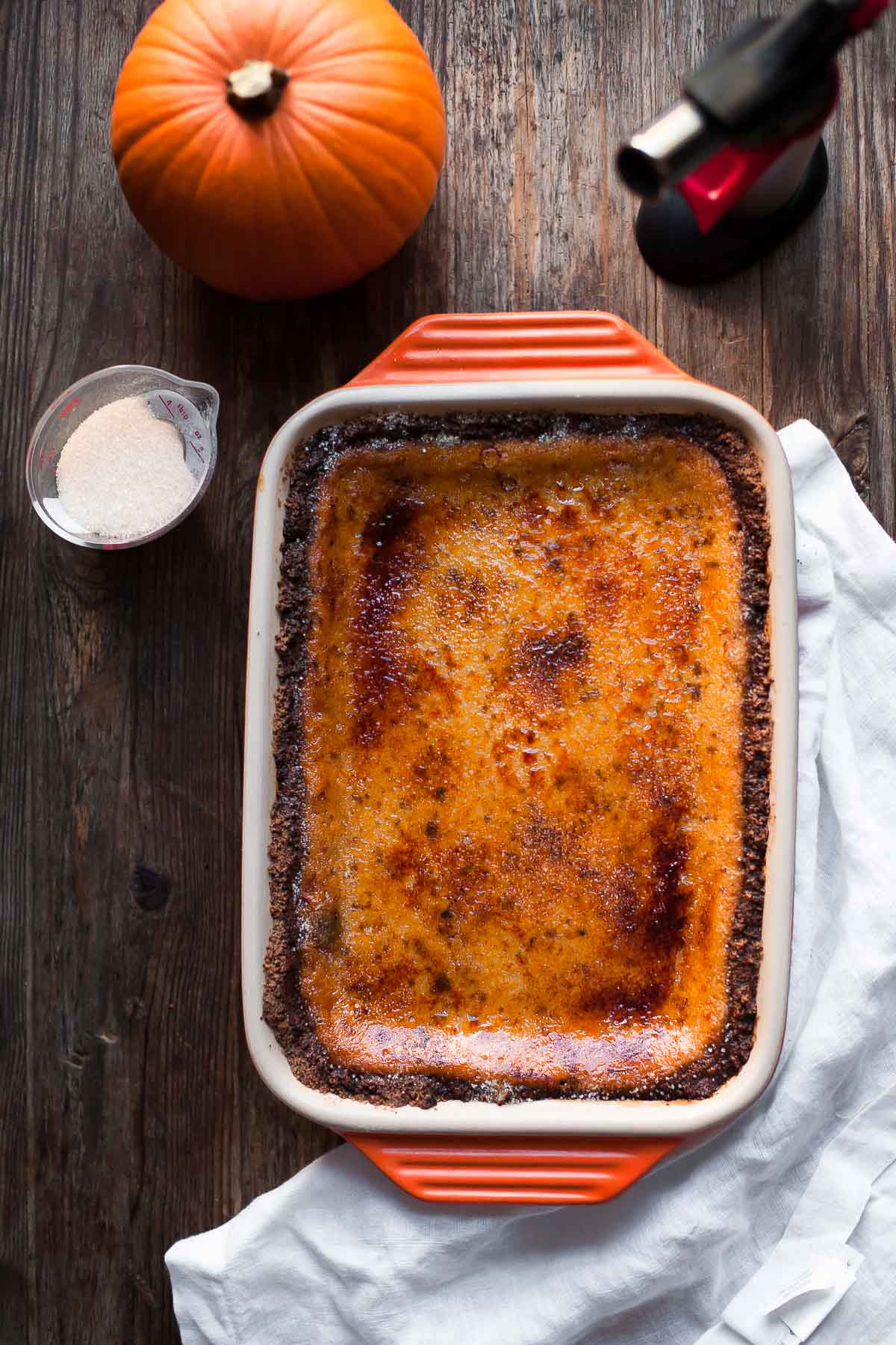 Pumpkin Crème Brûlée Pie Bars (Grain free) | acalculatedwhisk.com