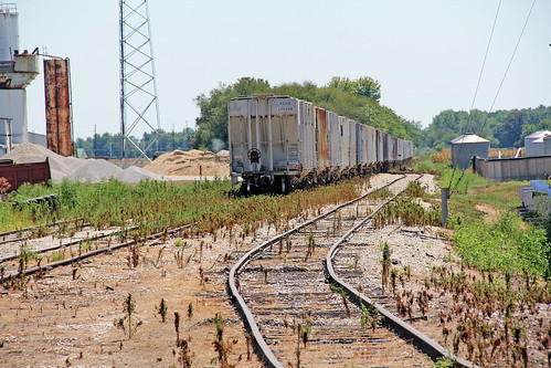tracks railroadtracks moweaquaillinois illinoiscentralrailroad coveredhoppercars coverhoppers freightcars decaturjunctionrailroad