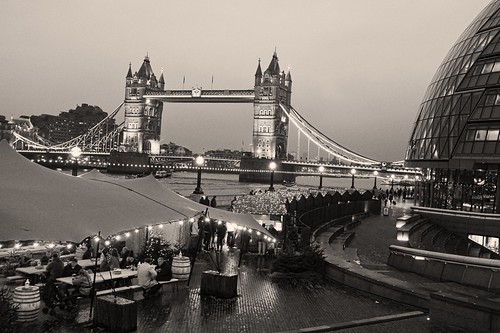 Tower Bridge in monochrome