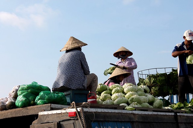 Mercados flotantes Delta del Mekong