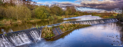 ireland panorama reflection water river landscape outdoor pano serene weir watercourse offaly panoramicimage panoramaimage