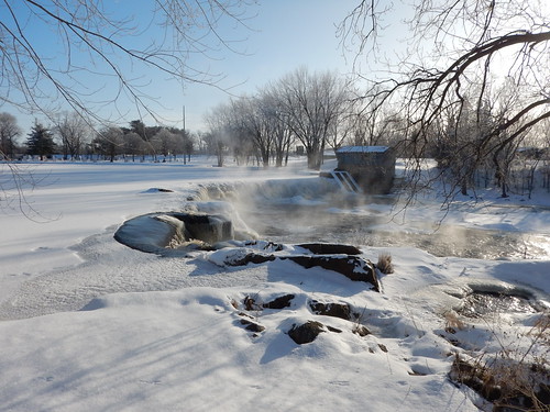 cadott wisconsin falls steam frost ice snow frozen yellowriver