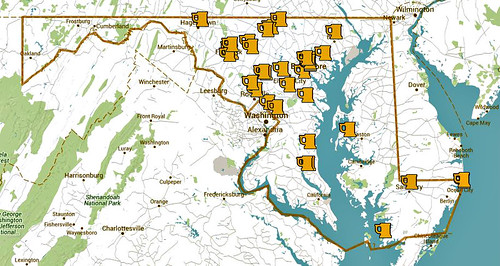 Maryland breweries map: October 2015.