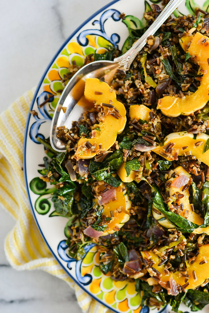 Delicata Squash, Kale, and Wild Rice Pilaf | Things I Made Today