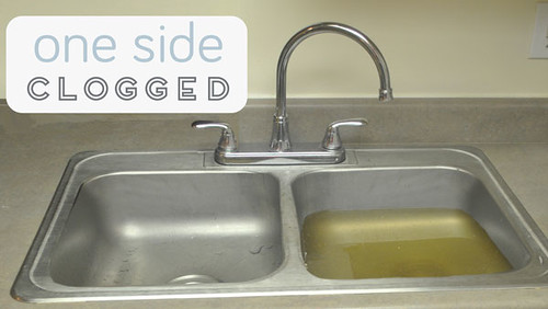 one-side-sink-clogged