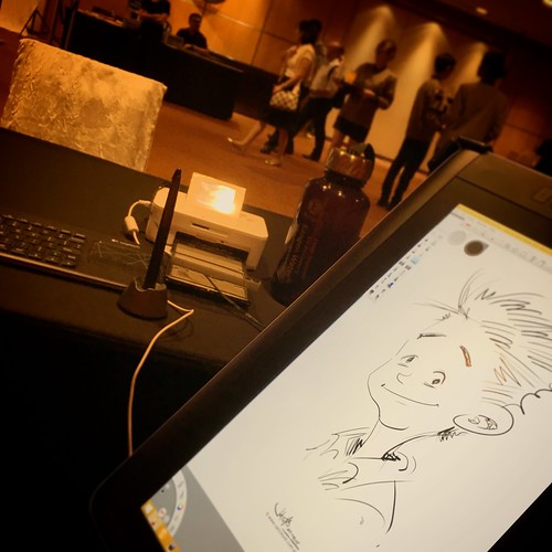 Digital caricature live sketching for Standard Chartered Bank Loyalty Award 2015