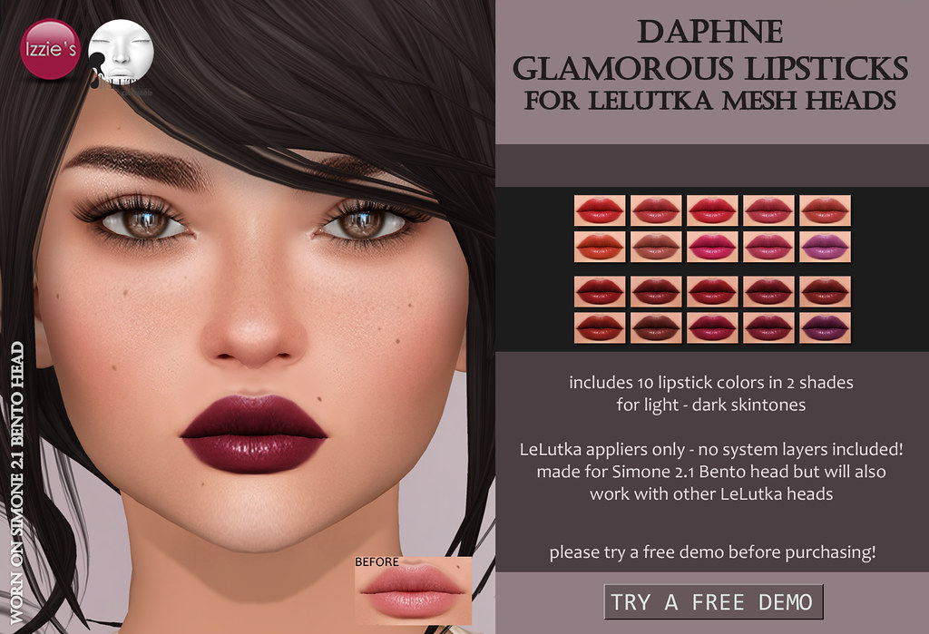 LeLutka Glamorous Lipsticks - SecondLifeHub.com