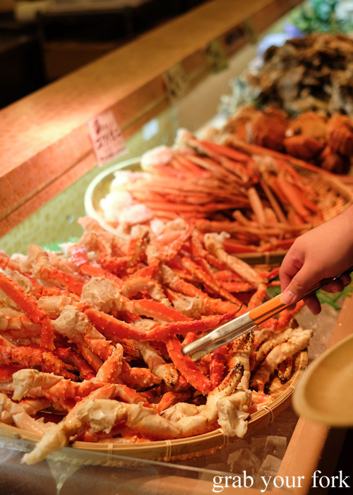 Tarabagani king crab at Nanda all-you-can-eat buffet in Sapporo