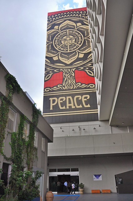 Peace Tree mural by Obey at The Line Hotel, Los Angeles