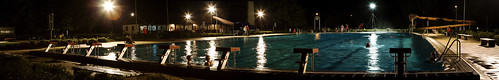 panorama water pool night swimming
