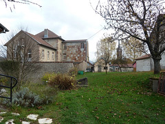 Giromagny, à l'arrière de la rue des Écoles