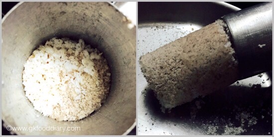 Steamed Rice cakes or puttu for babies - step 3