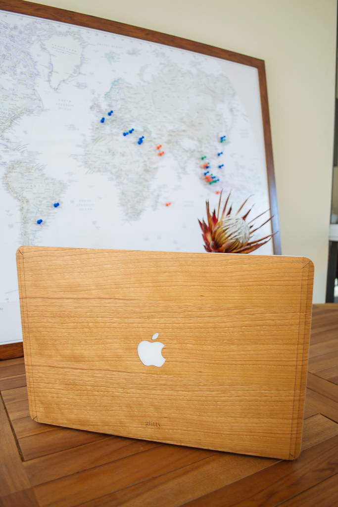 Wooden covers for MacBooks