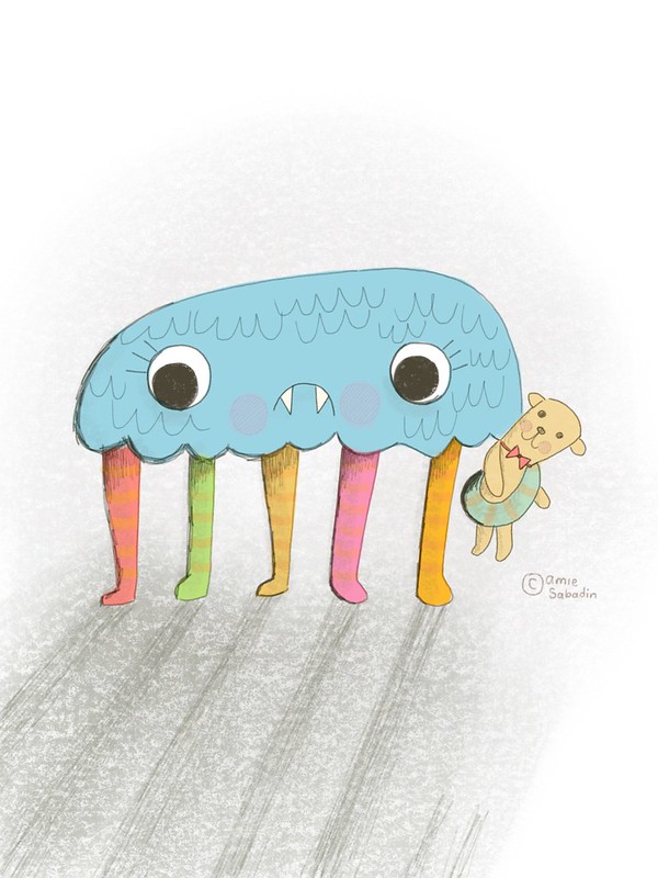 Monster illustration by Amie Sabadin