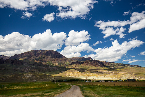 road sky clouds landscape path roadtrip yellowstonenationalpark yellowstone wyoming 2015america
