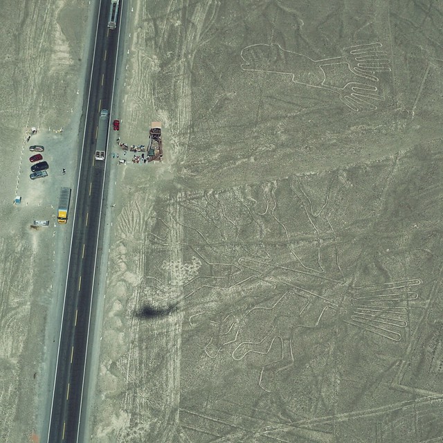 Nazca lines and Pan American Highway