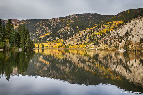 blue autumn trees orange mountain lake mountains reflection green fall nature water beautiful beauty yellow clouds reflections landscape still fishing colorado rocks quiet scenic foliage clear cottonwood remote wilderness tranquil jamesinsogna