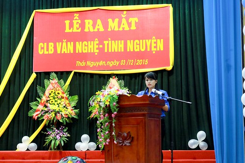Đ/c Nguyễn Hồng Hạnh – Chủ nhiệm CLB phát biểu giới thiệu thành viên Câu lạc bộ