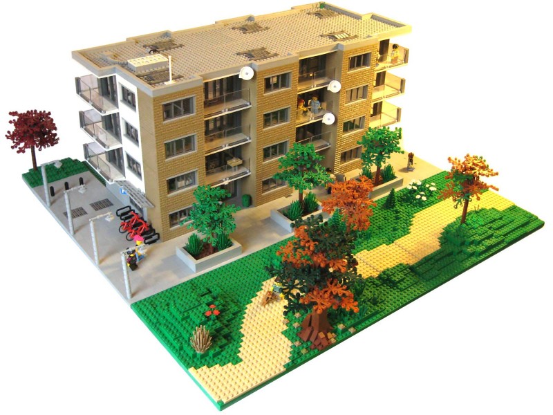 A LEGO apartment for well-to-do figs