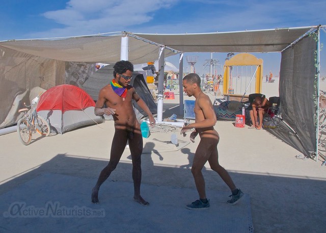 naturist gymnasium 0021 Burning Man 2015, Black Rock City, Nevada, USA