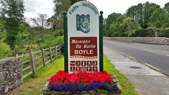 "Welcome to Boyle" on the old Sligo Road