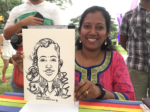 Caricature live sketching for GE Aviation Engine Services SINGAPORE Family Day 2015