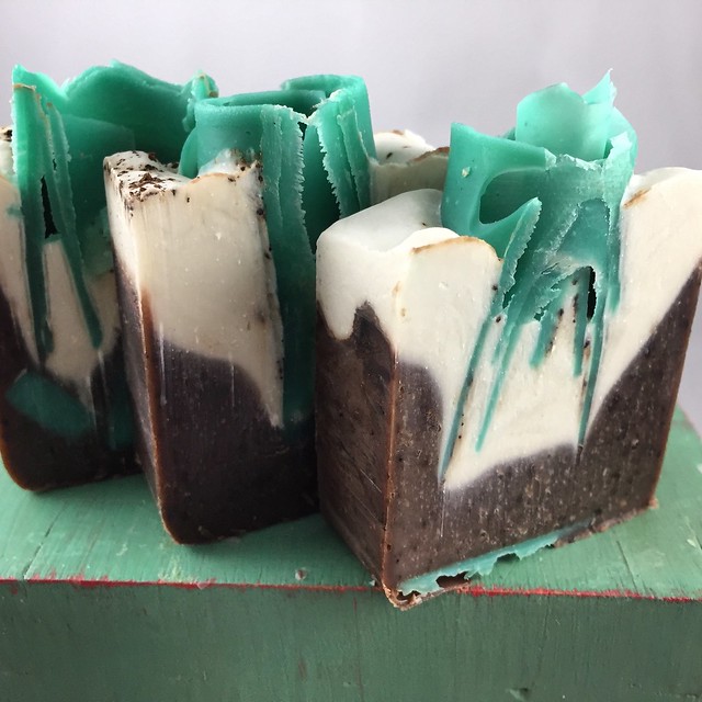 Mint Chocolate Chip soap by The Daily Scrub