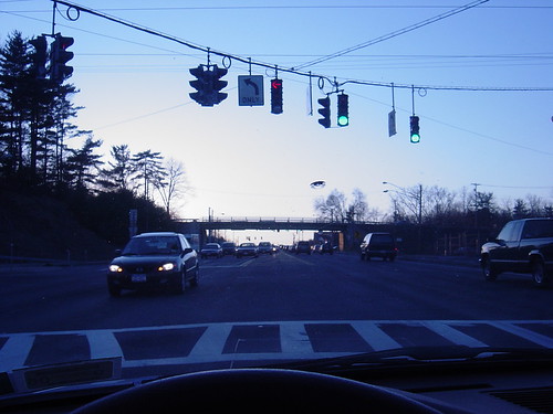 sunset trafficlight