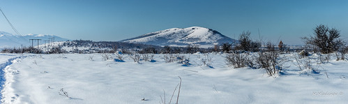2017 bulgaria d3200 landscape montana nikon panorama hill mountain nature path poles snow walk winter