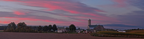 sunset panorama ontario canada barn landscape farm gimp stjacobs mennonite farmstead waterlooregion oloneo olympusomdem5
