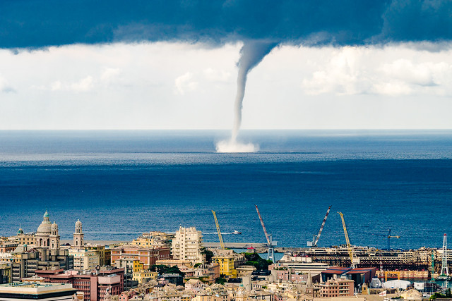 Tornado in port Genova