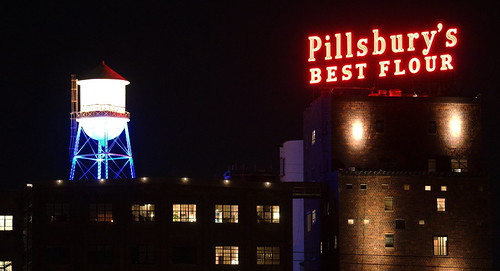 Pillsbury Sign Re-Lit for 1st Time