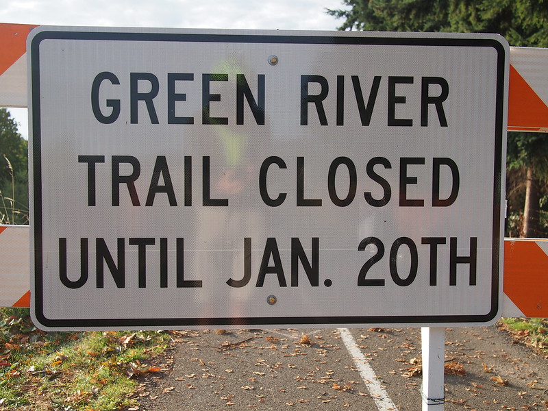 Green River Trail Closure: Closed until January 20th.