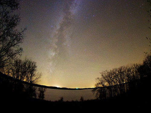 lake night stars astrophotography milkyway