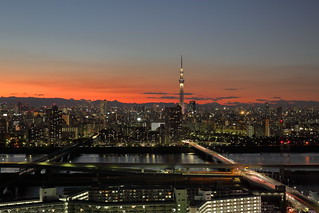 Tokyo Skytree from Funabori tower.