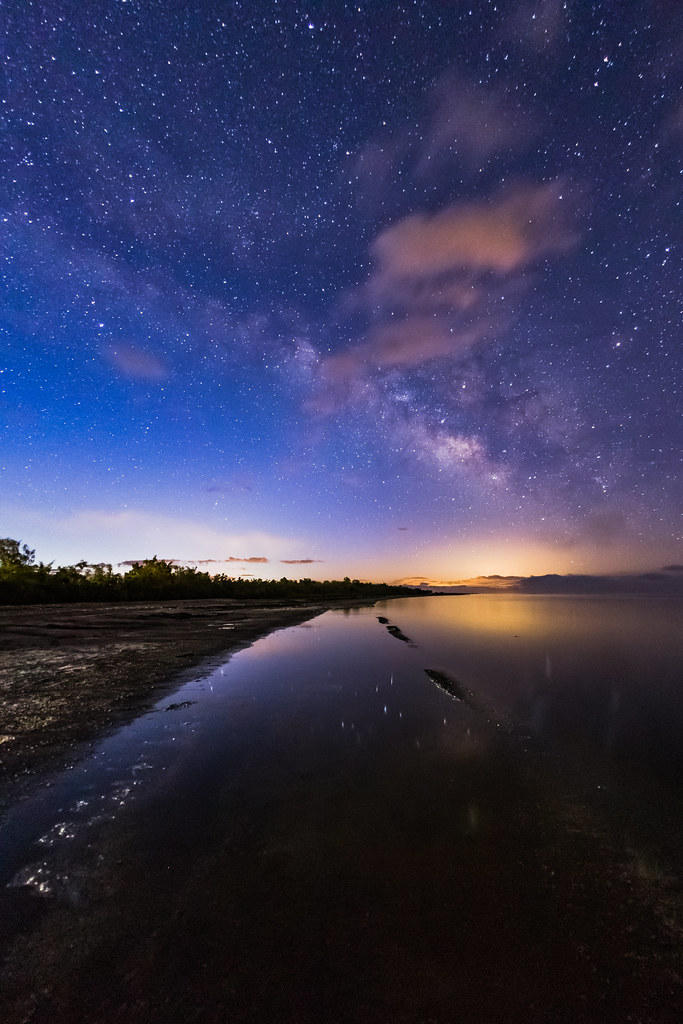 Milky Way at the Salton Sea During the First Light of Day