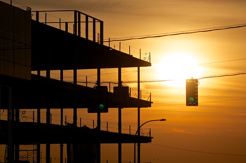 d300s wires trafficlight silhouette morning building landscape construction sunrise frame cable davidlieberman