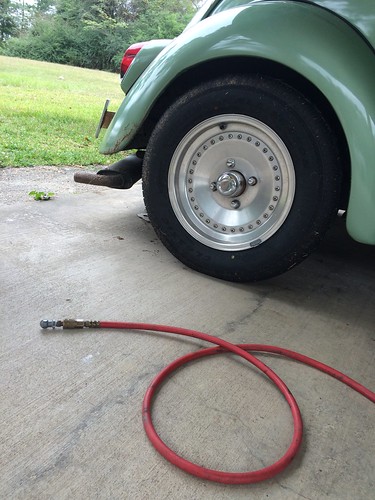 green wheel vw beetle hose