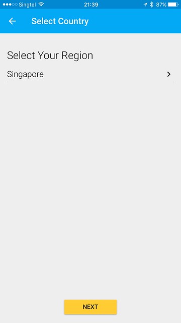 Chromecast iOS App - Setup - Select Country