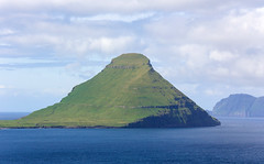 The island Koltur seen from Velbastaður, Faroe Islands