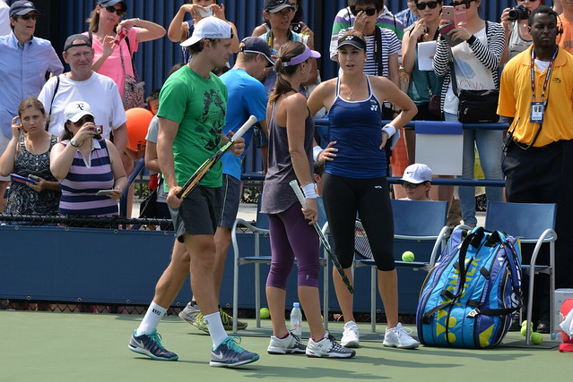 Belinda Bencic and Martina Hingis
