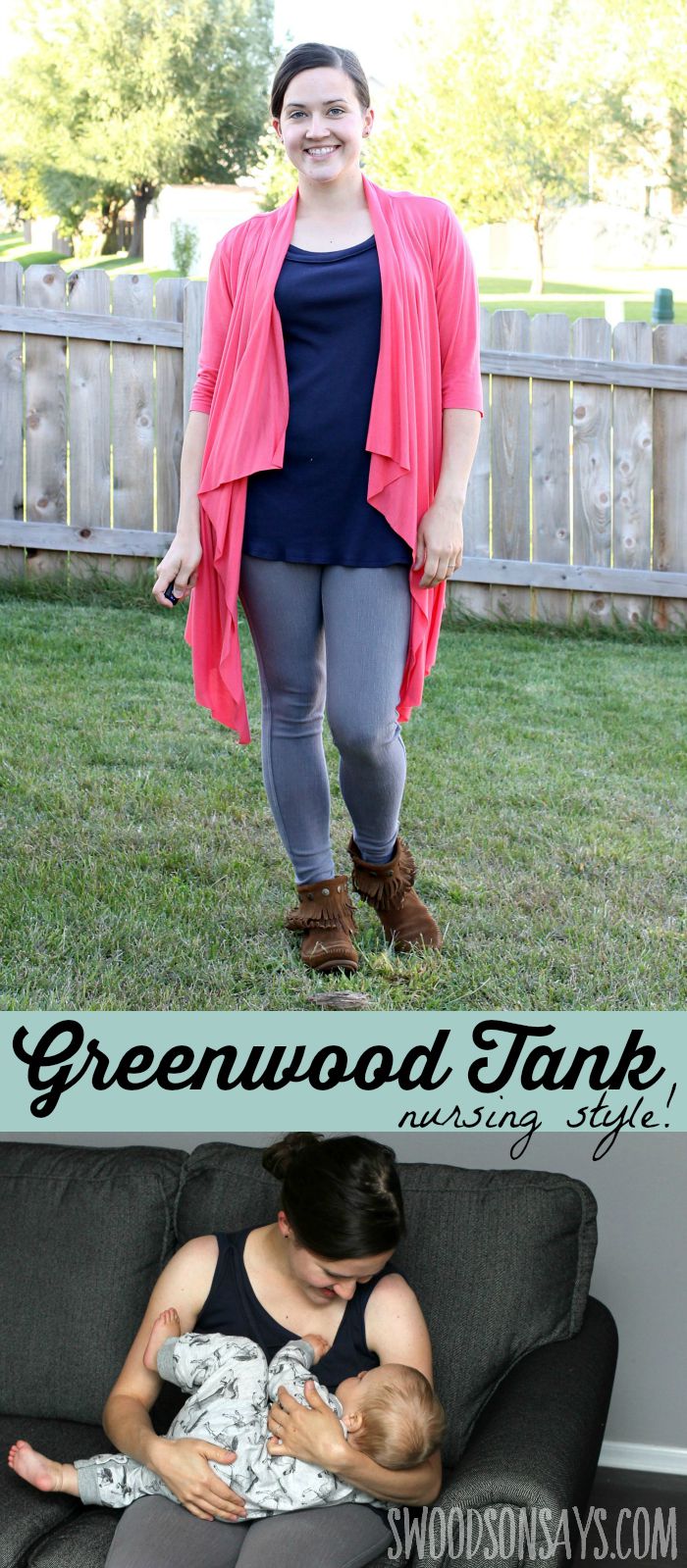 Greenwood Tank - Nursing Hack on Swoodson Says, pattern from Straight Stitch Designs