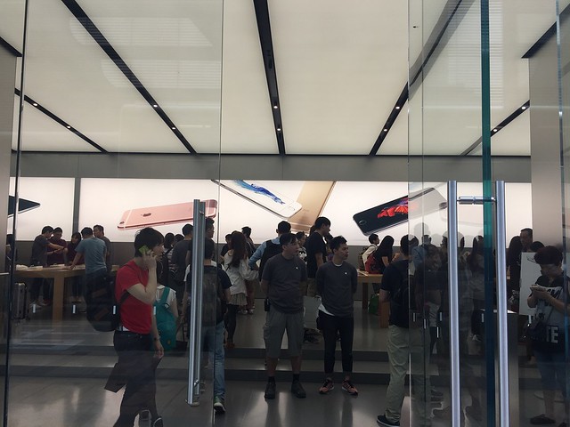 people inside Apple Store