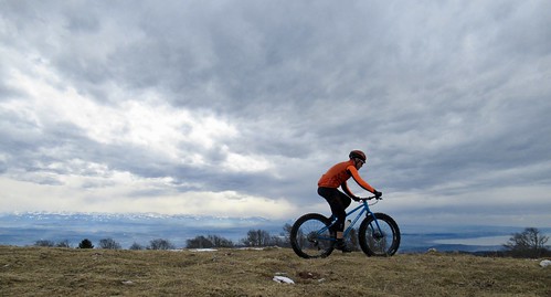 winter snow fatbike ride 04032017 view alps clouds