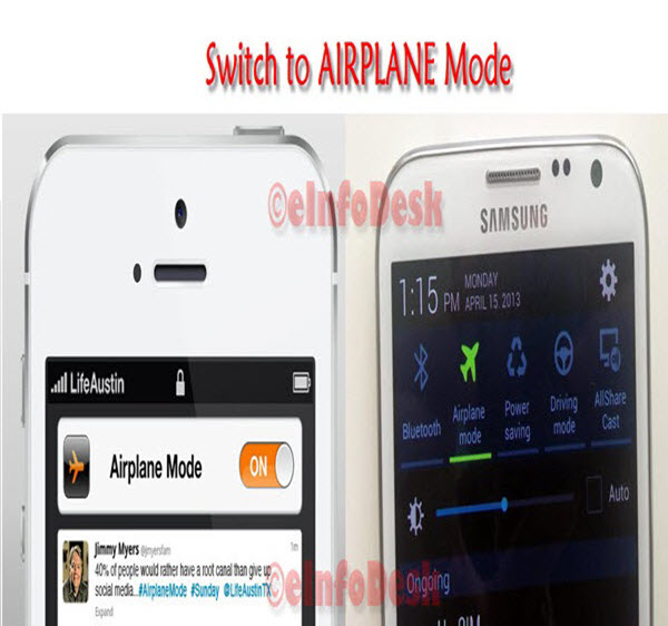 Switching Mobile Phone to Airplane Mode