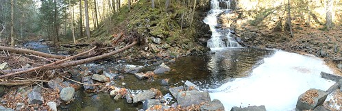 panorama waterfall stream logs coacfalls