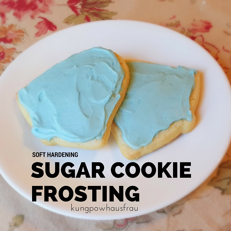 Soft hardening sugar cookie icing