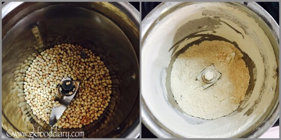Homemade urad dal flour for babies, toddlers and kids- step 2