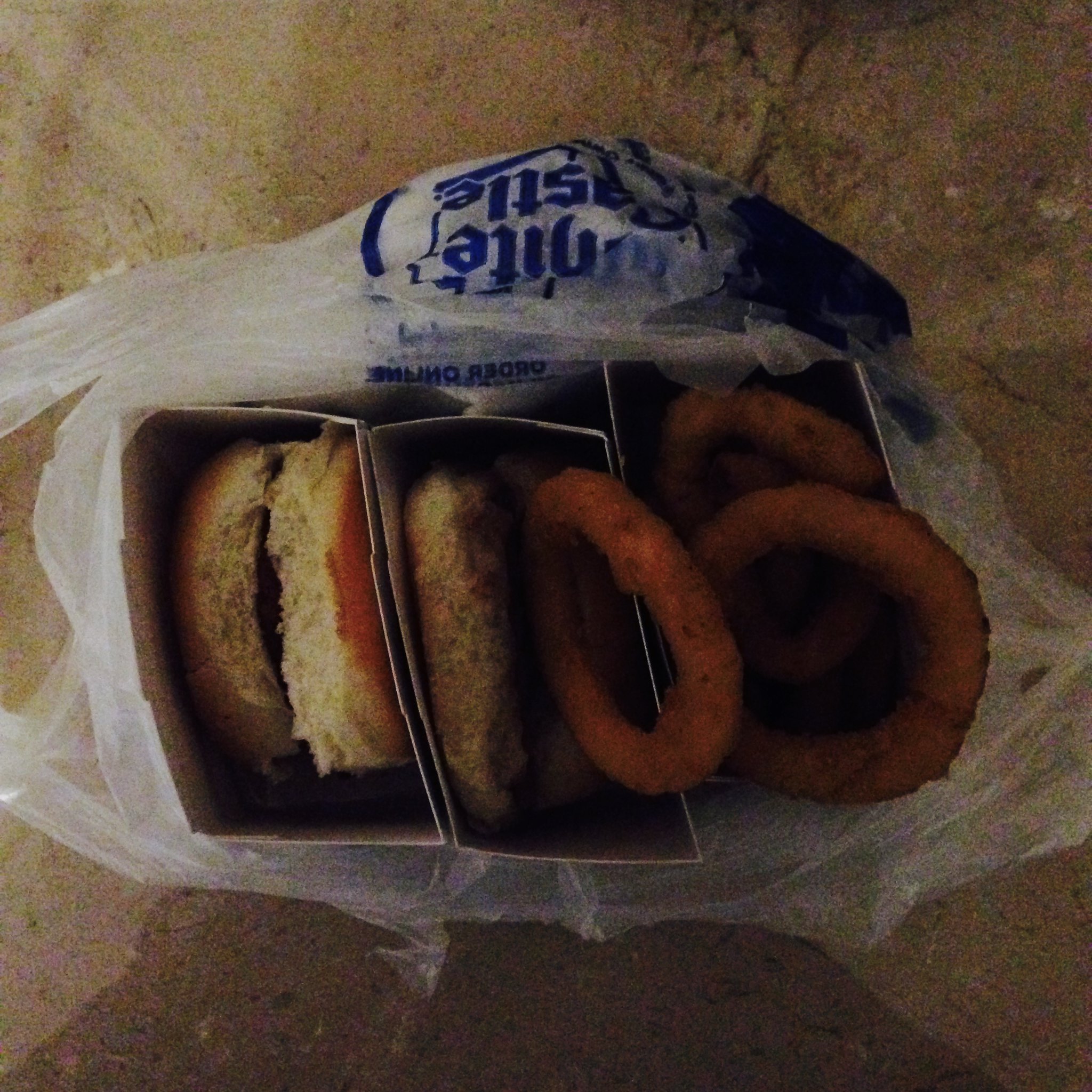 White Castle - so disgusting, but I had to do it