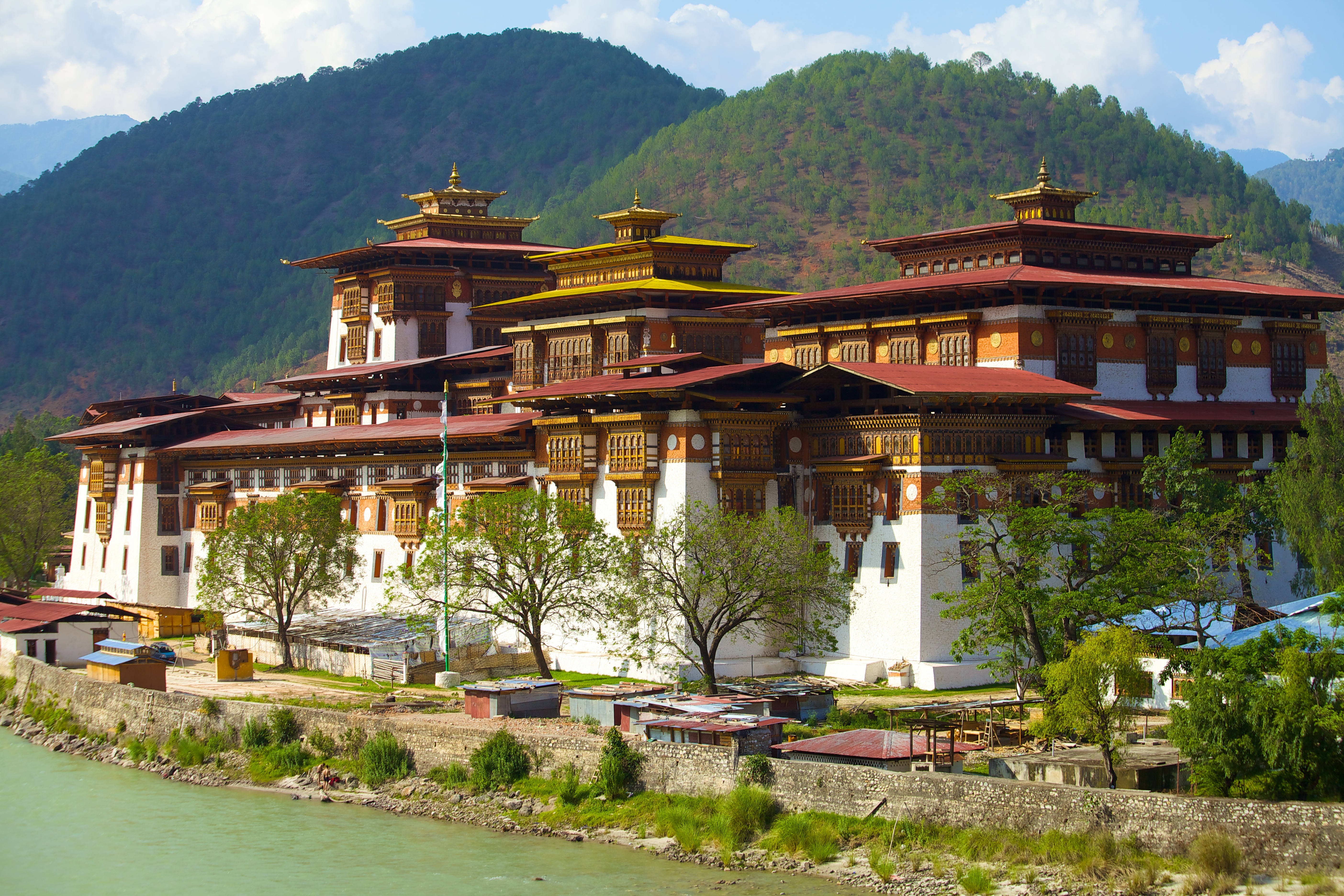 Бутан азия. Королевство бутан, Тхимпху. Монастырь Пунакха-дзонг (бутан). Крепость-монастырь Пунакха-дзонг. Бутан столица Тхимпху.